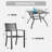 4 - Person Metal Patio Dining Set With Square Table
