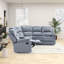 Canapé d'angle inclinable en L 6 pièces avec console de rangement et porte-gobelets 6 pièces-1852129130