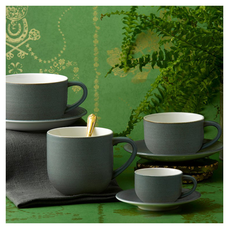 Art Glaze Bone China Coffee Mug, Pressed Mulberry
