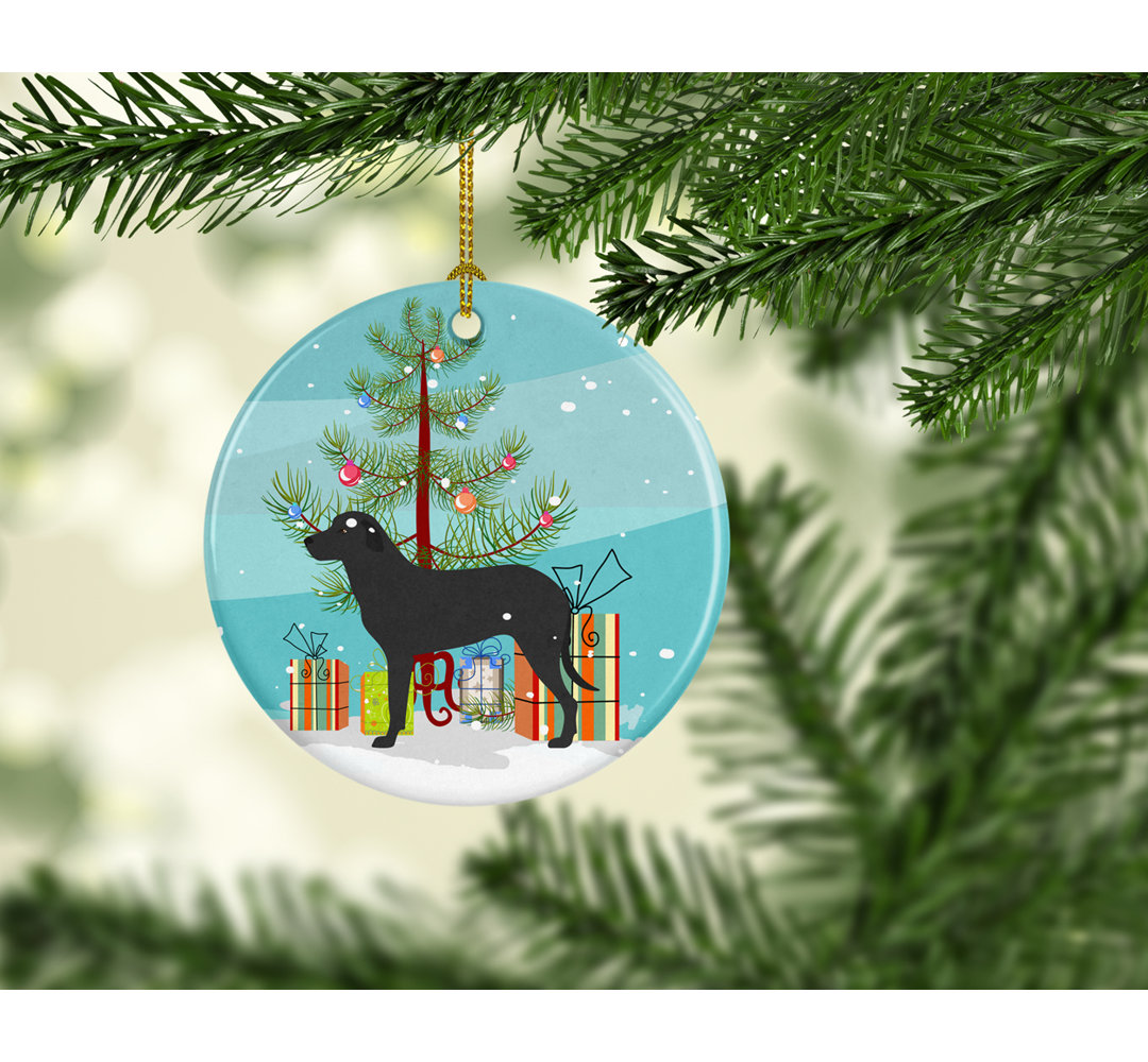 Gascon Saintongeois Ceramic Holiday Shaped Ornament The Holiday Aisle® Dog 