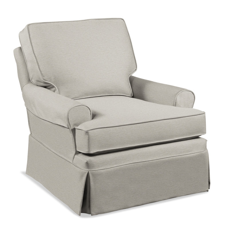 Belmont Armchair, White Performance Fabric; 0851-94