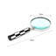 Classic Checkered Handle Magnifying Glass in Steel & Resin - Black