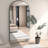 Classic Arched Full-Length Wood Floor Standing Mirror-792013374-792013369