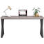 Bureau d'écriture moderne de 55 po avec pieds en métal en forme de Z, bureau d'ordinateur robuste pour bureau à domicile ou bureau-240179543