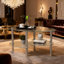 Table basse moderne ovale avec plateau en verre trempé, tablettes de rangement et structure en métal-1515439435-1517398934