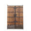 Portes de patio rétro pliantes en bois teinté chinois