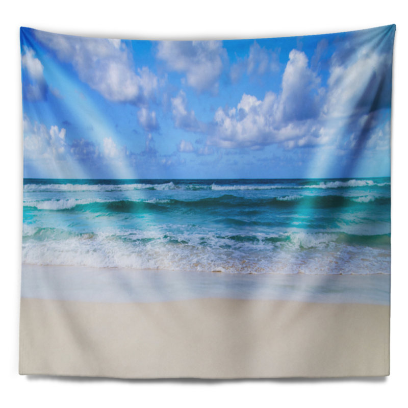 Tapisserie de plage tropicale bleu serein Seashore, H 50 po x l 60 po
