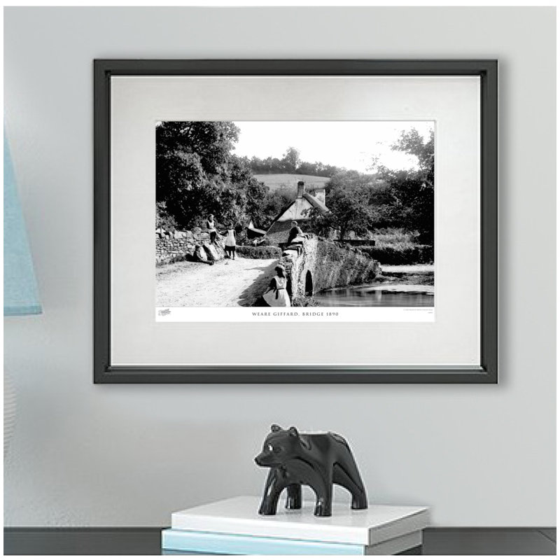 Weare Giffard, Bridge 1890 by Francis Frith - Single Picture Frame Print, 60cm H x 80cm W x 2.3cm D
