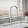 Tone Single Handle Pull Down Kitchen Sink Faucet with Three-Function Pull Down Sprayer