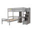Lit mezzanine avec lit autonome, escalier de rangement, bureau, tablettes et tiroirs-1299104022
