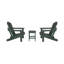 Chaise Adirondack pliante en plastique pour 2 personnes avec table Laguna-812154975