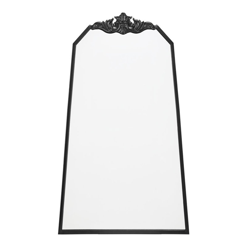 Gael Iron Arch Mirror, Black, 180cm H x 80cm W