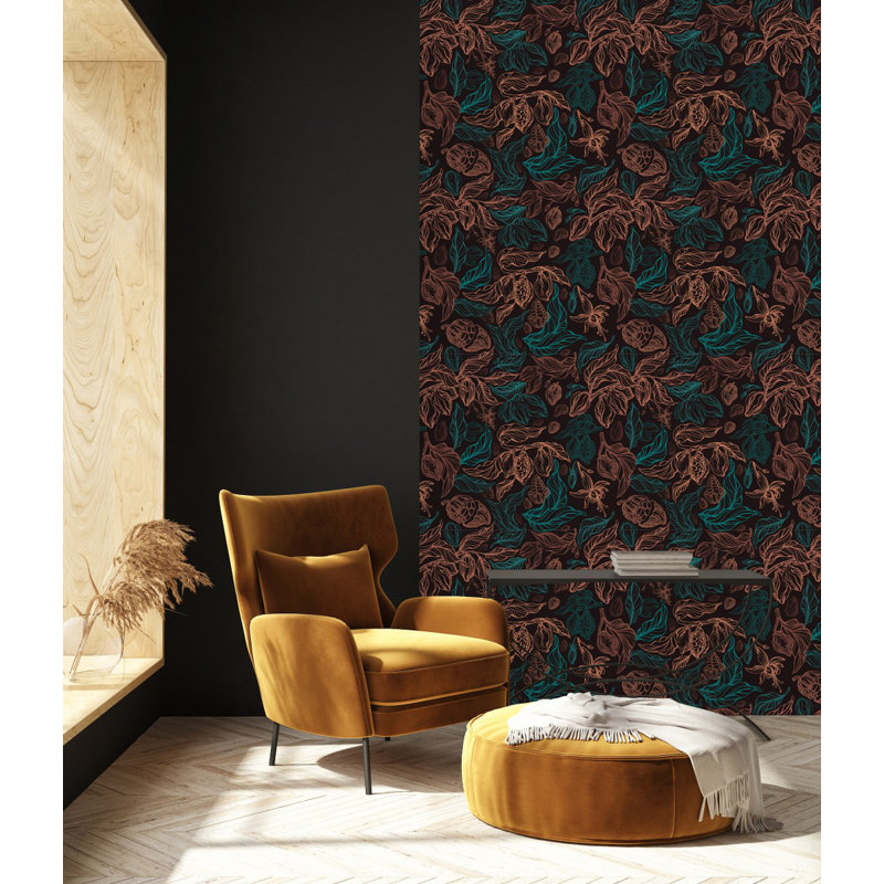 Peel & Stick Floral Tile, 2.08' W x 18.75' L