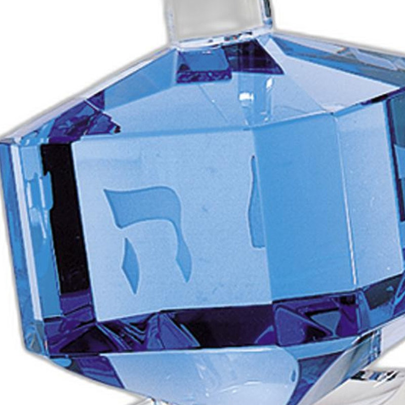 Dreidel on Stand Figurine, Blue