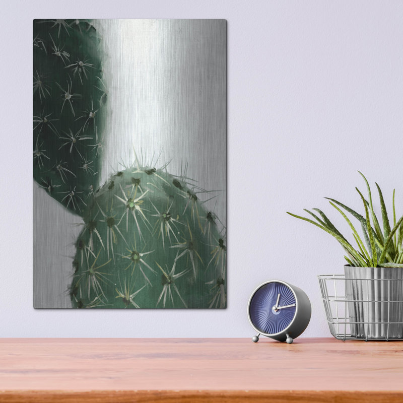 Art mural en métal Union Rustic «Cactus» par Svetlana Aleynikova, H 16 po x l 12 po