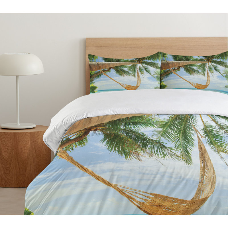 Coastal Polyester Duvet Cover, King Duvet Cover + 2 Shams
