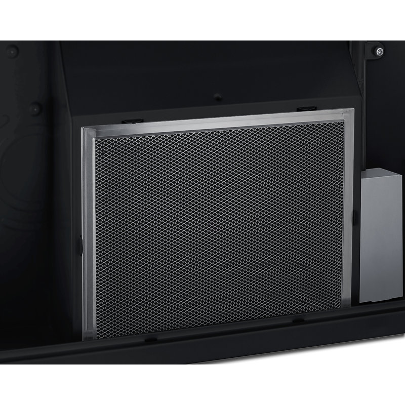 Summit Appliance Steel Convertible Under Cabinet Range Hood, Black, 5.5" H x 23.88" W x 20" D