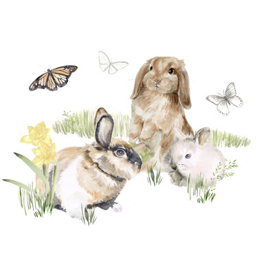 English Bunnies II by Jennifer Paxton Parker - Wrapped Canvas Painting