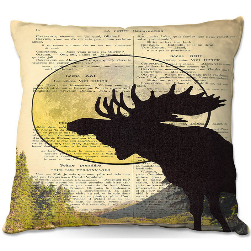 Coussin Couch Moose Moon, 20 po x 20 po