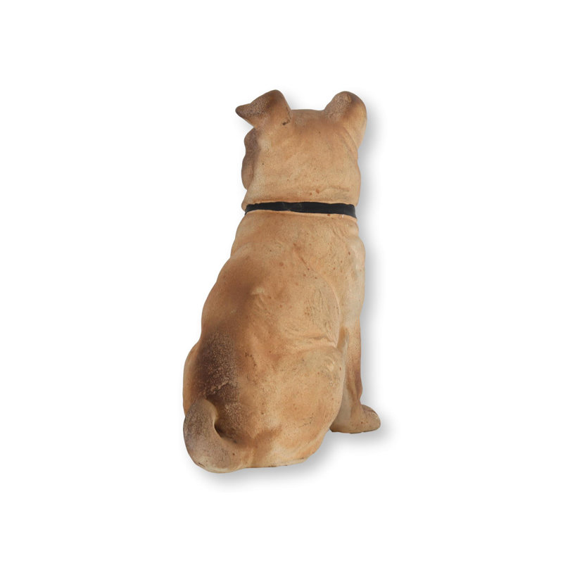 Antique Bisque Porcelain Pug Dog