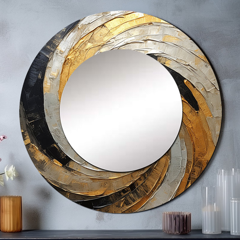 Beige noir minimalisme spirales poteries, 23 po x 23 po