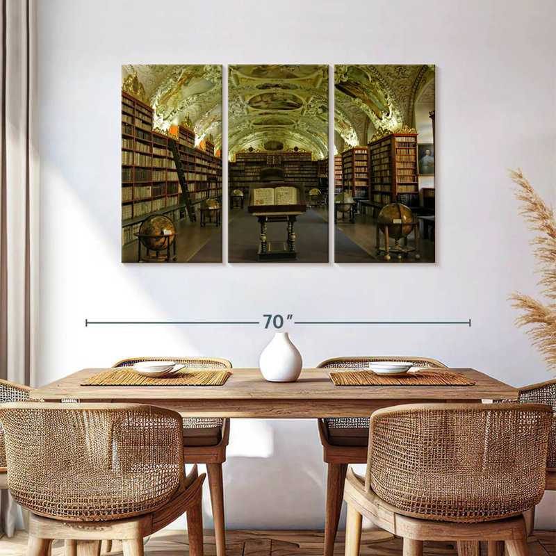 Old Library In Prague, 24" H x 38" W