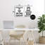 Ensemble de 2 plaques murales noires et blanches, design par Marcus Prime