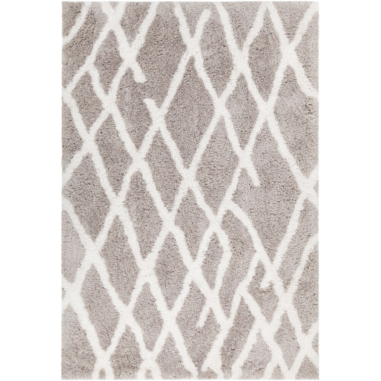 Tapis gris/blanc tissé à la main Manolla
