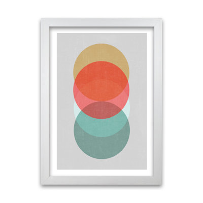Mid Century Shapes in Scandi Colours A 1 Piece Wall Art