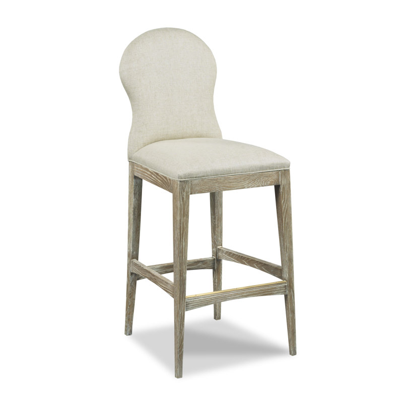Ruan Upholstered Stool with Solid Wood Frame, Counter Stool (24" Seat Height)