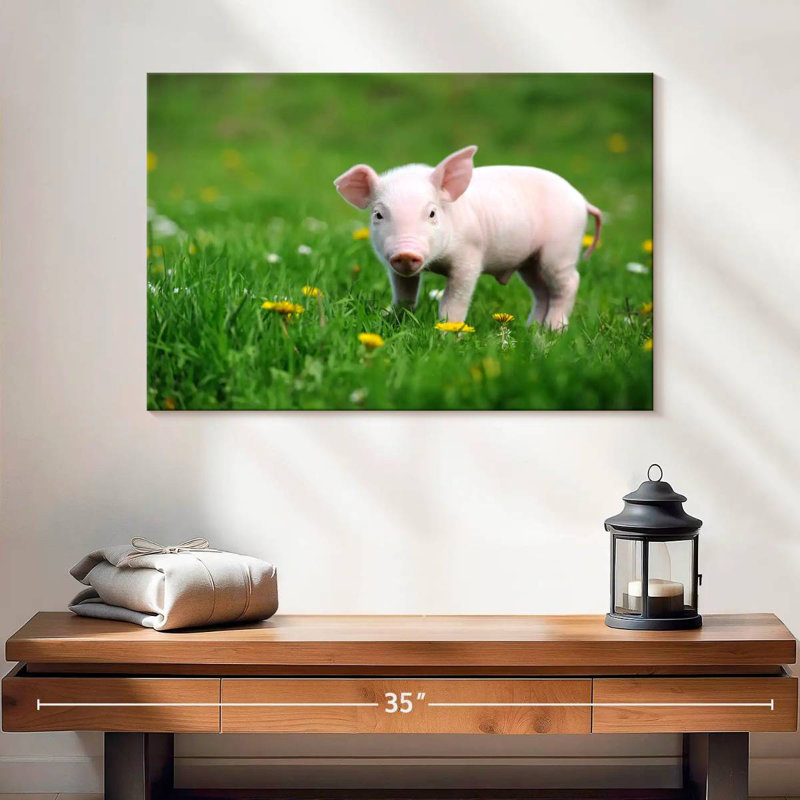 Brampt Spring Grass Pig, 16" H x 24" W