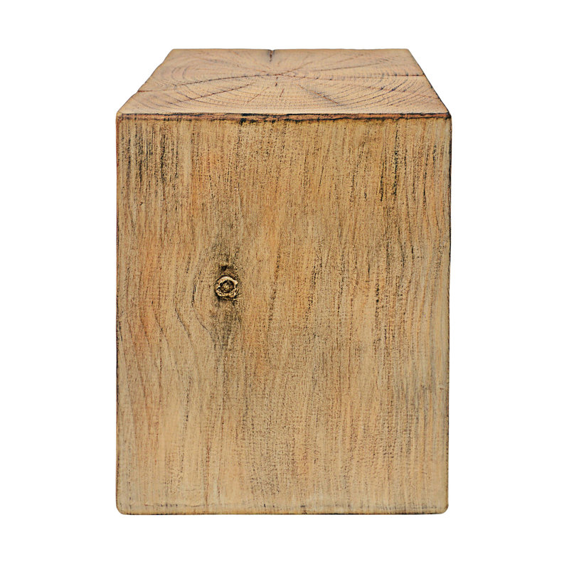 Indoor Outdoor Side Table, Natural, 18.02" H x 14.27" W x 14.27" D