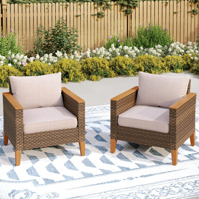 Premium All-Weather Wicker Outdoor Lounge Chair