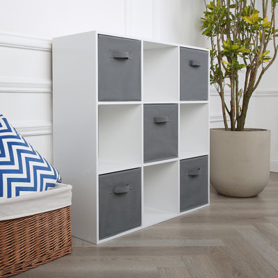 Jane 3x3 Bookcase with 5 Baskets