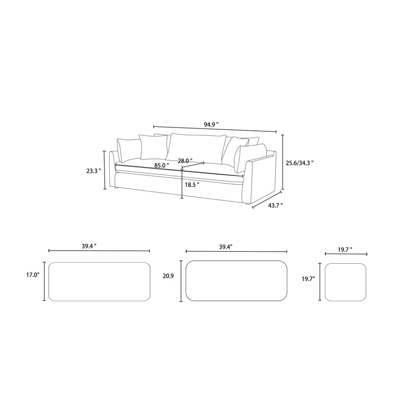 Becki Owens x Surya Capitola Sofa