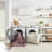 Machine Washable Southwestern Navy/Muted Red/Beige Area Rug-704982293