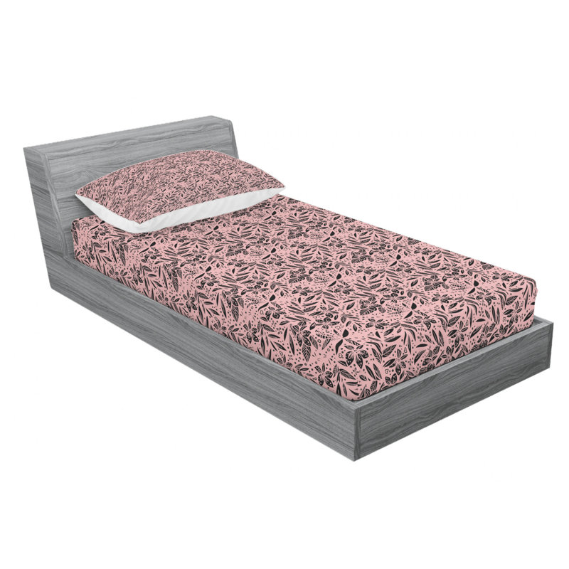 Ensemble de draps à motif floral, Ensemble literie pour lit simple