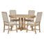 Ensemble de salle à manger 5 pièces avec table ronde et 4 chaises rembourrées pour la cuisine et la salle à manger-766542120