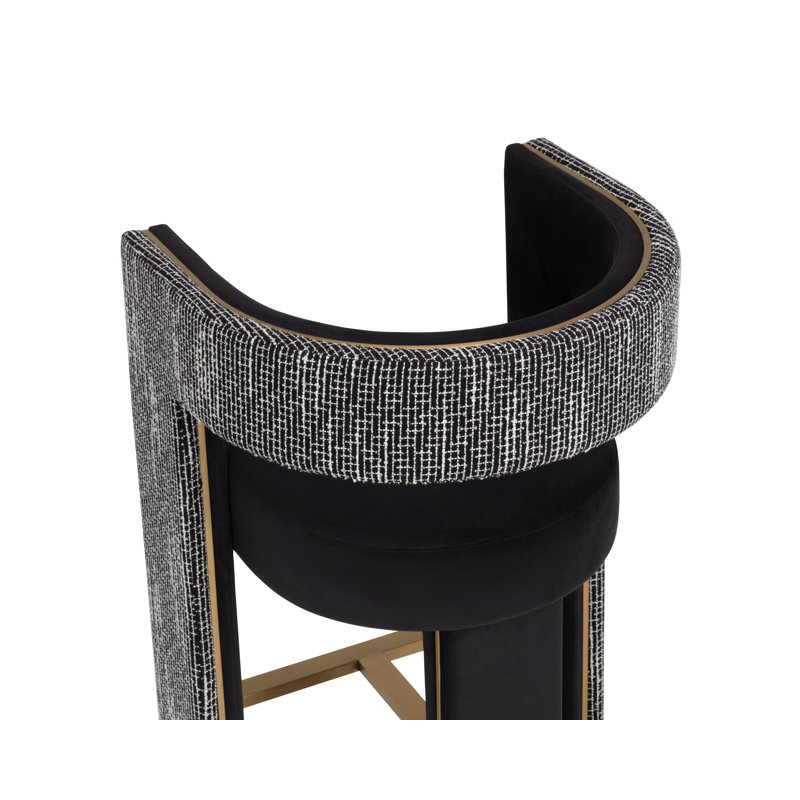 Upholstered Bar Stool with Metal Frame, 30