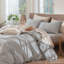 Ensemble de housse de couette à rayures 100% coton lavé MooMee-112681251-111721002