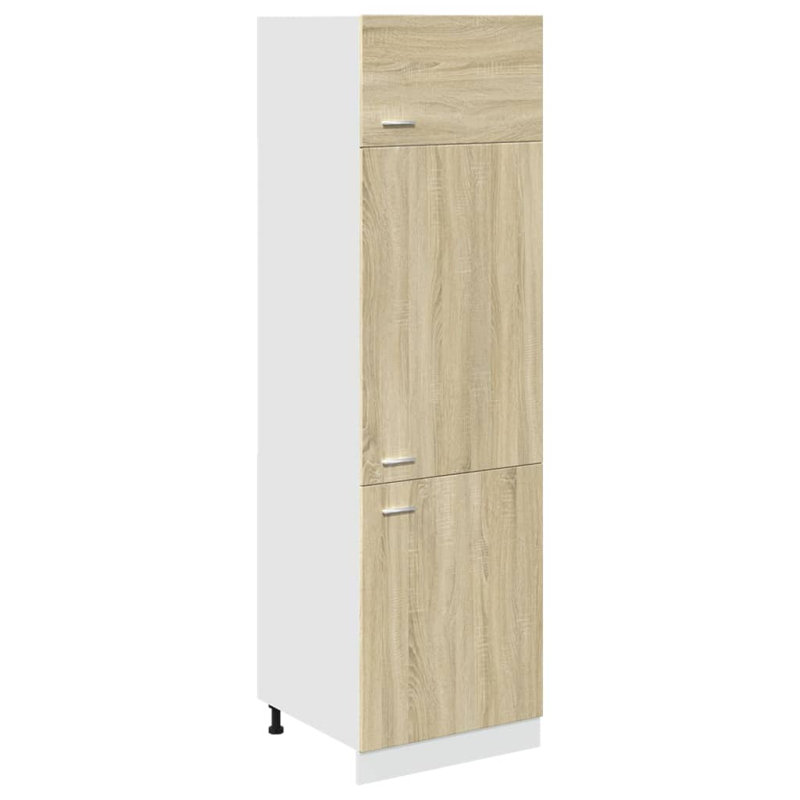Asquith Refrigerator Cabinet Lyon Sonoma Oak 60x57x207 cm Engineered Wood