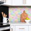 Cerridwen 50cm x 100cm PVC Singular Tile in Pink