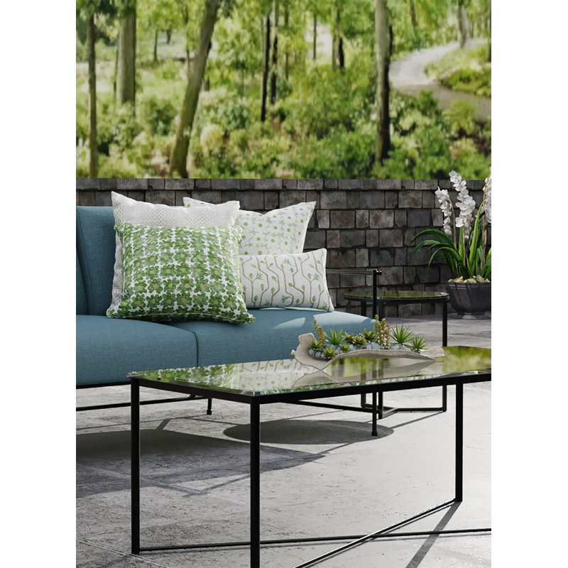 Craftsman Lumbar Indoor/Outdoor Pillow Cover & Insert, Avocado, 9" H x 19" W