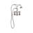 2 Handle Bathroom Clawfoot Tub Faucet with Hand Shower and Diverter-24414917