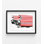 Pink Ford Thunderbird Garage Decor, Classic Car Artprint, Convertible Car Print, Classic Gift Idea, Retro Car Shop Decor, Pink Car Art