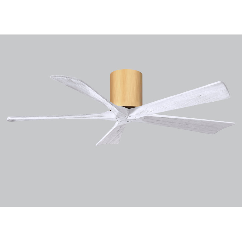Ventilateur à pales encastré 5 pales Irene, 52", Naturel, Blanc mat