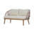 Harper Outdoor 4-Piece Acacia Wood Conversation Set With Cushions & Slatted Top