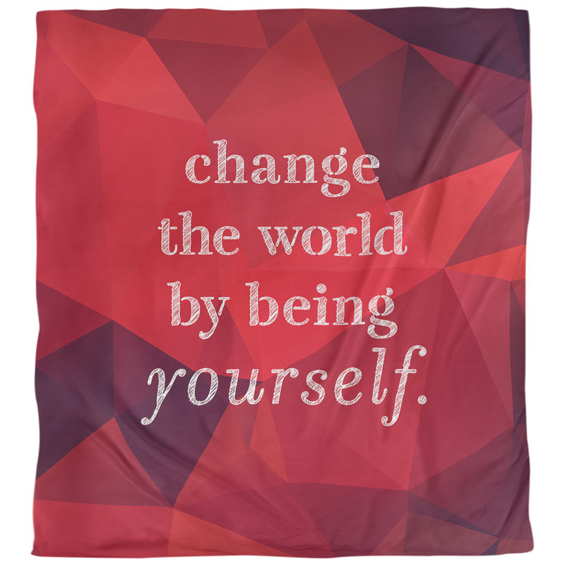 Housse de couette change the world quot, Housse de couette pour très grand lit, Rubis