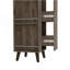 Armoire de coin Cincinatti, porte-gobelets, deux tablettes extérieures, un tiroir, quatre pieds - brun foncé