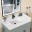42 po x l 4 po à surface solide et dosseret rectangulaire blanc poli avec dosseret pour lavabo, rebord de fenêtre et transition de porte
